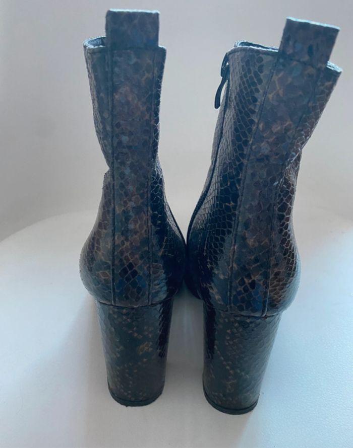 Bottines peau de serpent  à talons pour femme - photo numéro 4