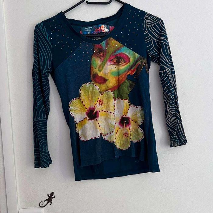 Tee shirt  manche  longue  desigual - photo numéro 1