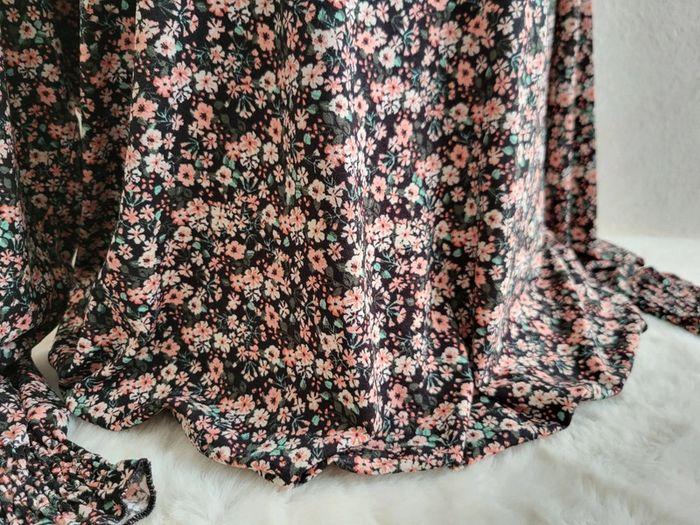 Blouse fleuri noir multicolore exxcellent taille 50 - photo numéro 5