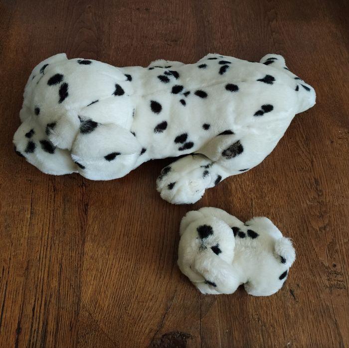 Grande peluche chien dalmatien et son bébé - photo numéro 1