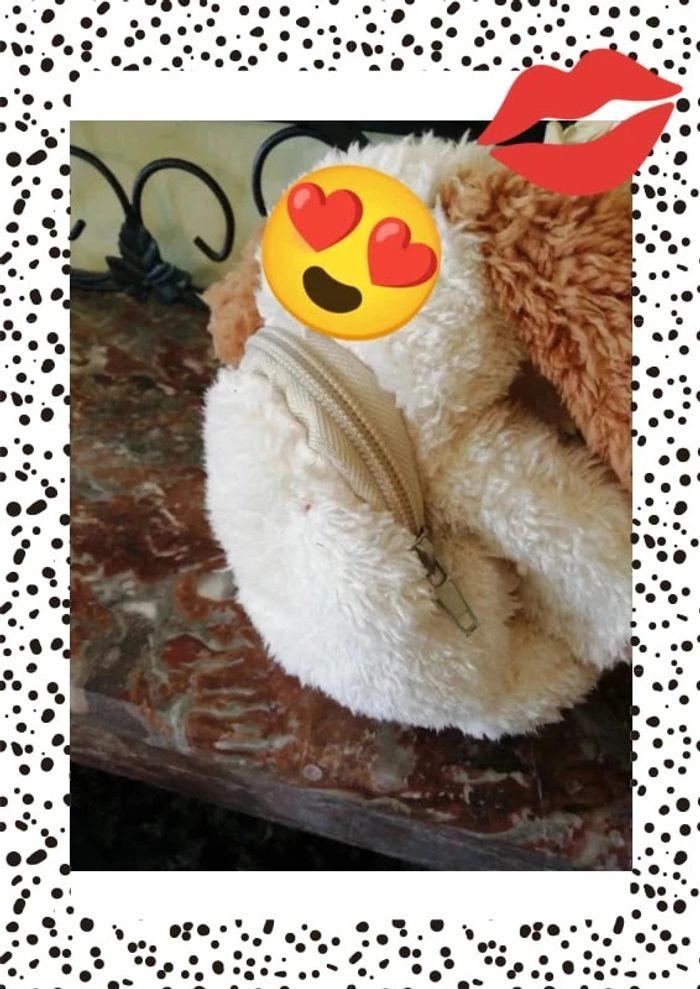 Chien en peluche avec pochette - photo numéro 5