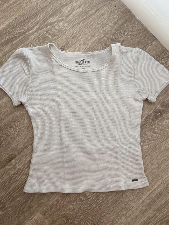 Tee-shirt blanc Hollister taille S - photo numéro 3