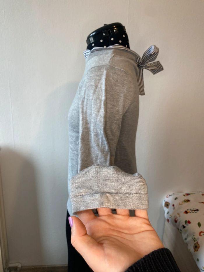 Pull fin avec noeud dans le dos gris Primark taille S / 36 - photo numéro 6