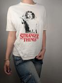 T-shirt long stranger things noir blanc et rouge