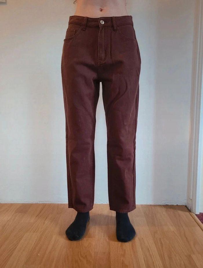 Jeans coupe large marron chocolat shein 36 neuf - photo numéro 1