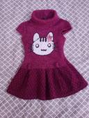 Robe en laine 24 mois 2 ans fille et paillettes pour le dessin