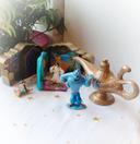 Aladin figurine Disney lampe playset mini génie princesse jasmine once time compact lamp boîte