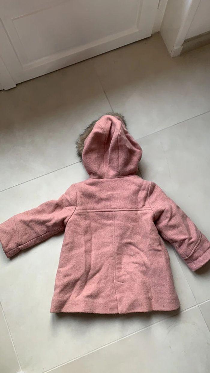 Manteau à capuche rose, zara baby, 3-4 ans en bon état - photo numéro 6