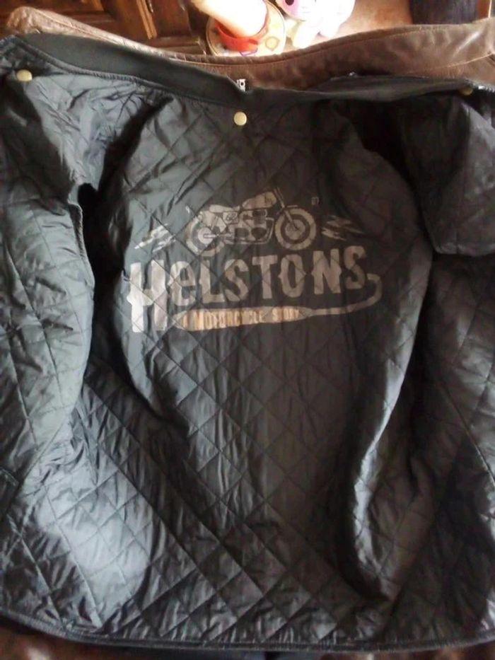 Veste cuir marron Moto homme Helstons XXL - photo numéro 4