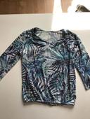 Blouse tropique bleu T1