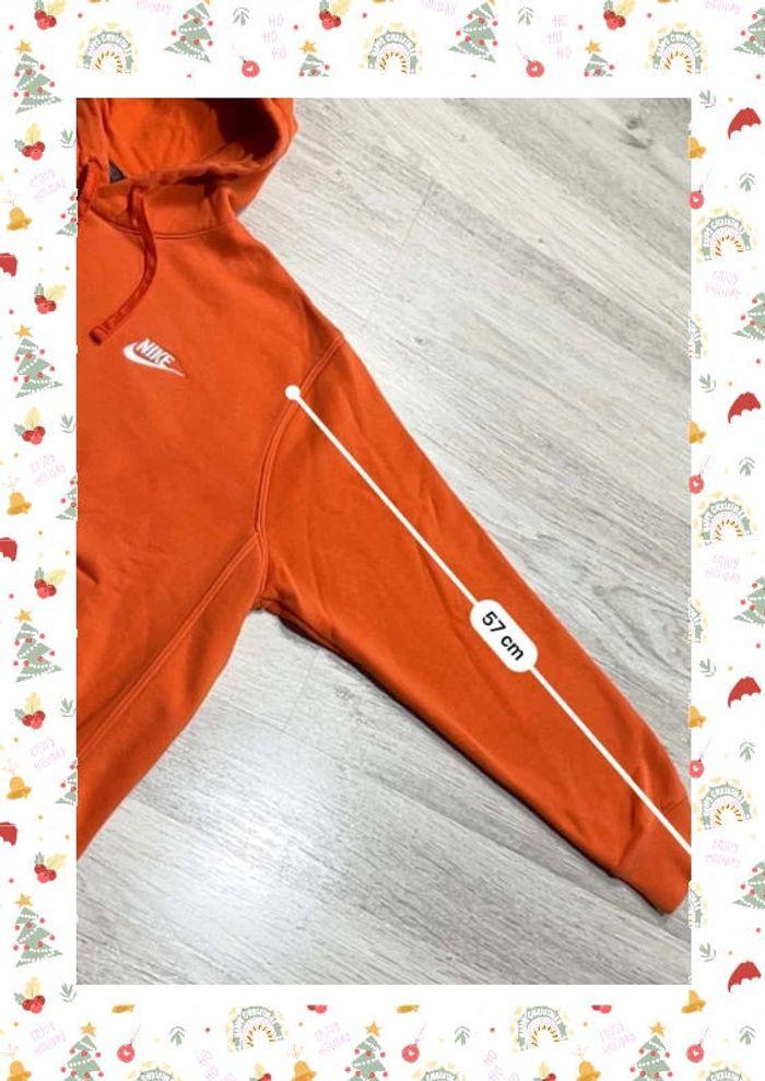 👕 Sweat à capuche Nike logo brodé Orange Taille S 👕 - photo numéro 5