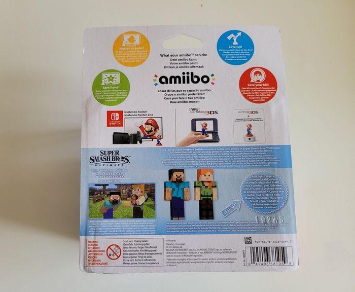 Pack de 2 amiibo Steve et Alex de Minecraft (Super Smash Bros. Collection) - photo numéro 2