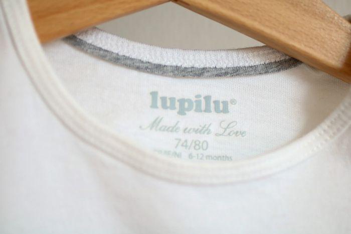 Lot de 2 t-shirts gris et blanc, Lupilu, 12 mois - photo numéro 4