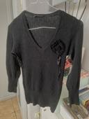 Pull col V noir