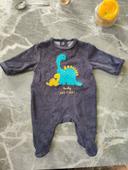 Pyjama dinosaure noir Kiabi 0M