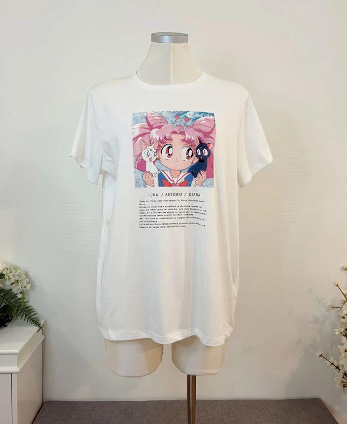 T-shirt Oversize Cute Kawaii Sailor Moon - photo numéro 1