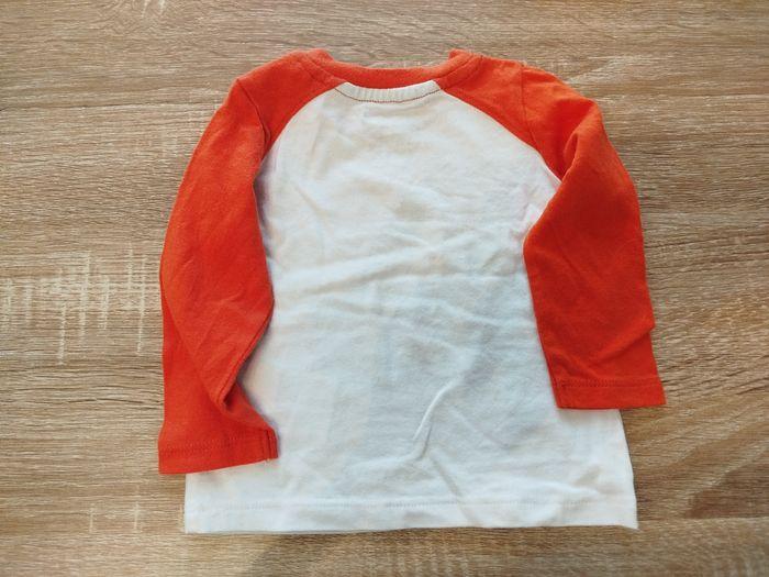 T-shirt manches longues orange et blanc - photo numéro 2