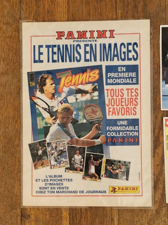 Lot anciennes vignettes + publicité album tennis panini - photo numéro 2