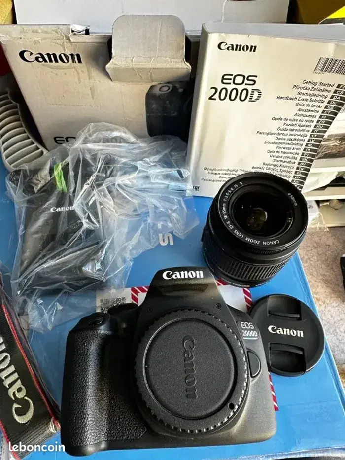 Appareil photo canon Eos 2000D + objectif avec garantie - photo numéro 2