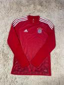 Maillot adidas fc Bayern Munich 2015 rouge manches longues taille S vintage pré match échauffement