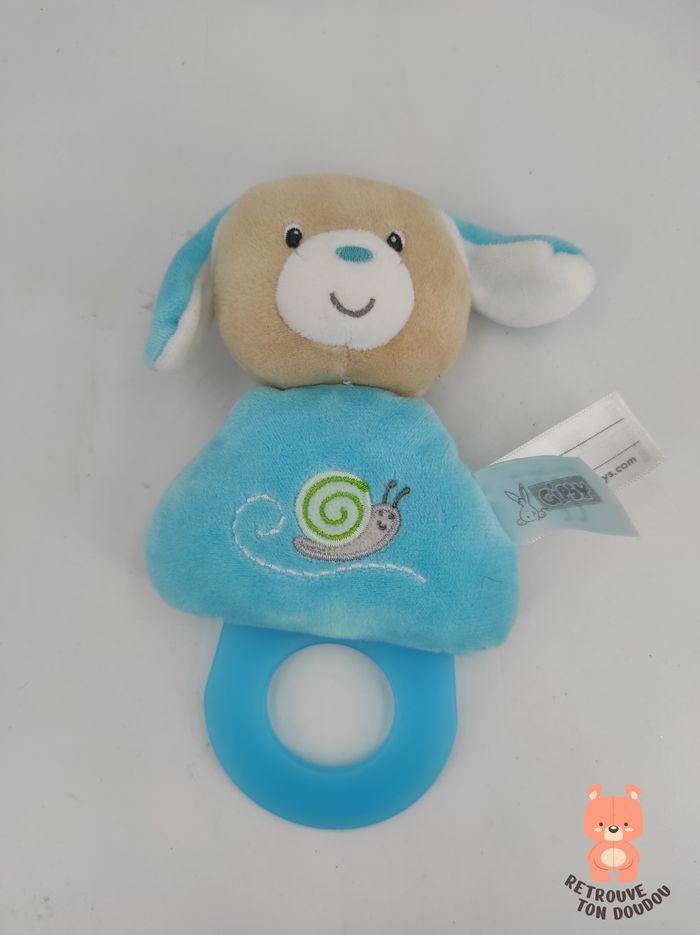 Anneau de dentition peluche Chien bleu Gipsy Neuf - photo numéro 1