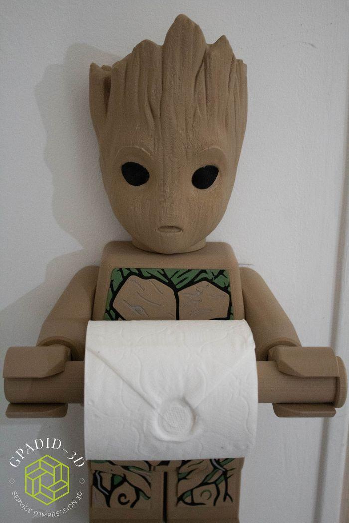 Dévidoir de papier toilette ou simple décoration murale dans un style Lego - photo numéro 3