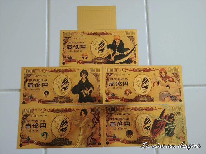 Lot Billet Bleach OR Collector Yen Gold Doré card carte