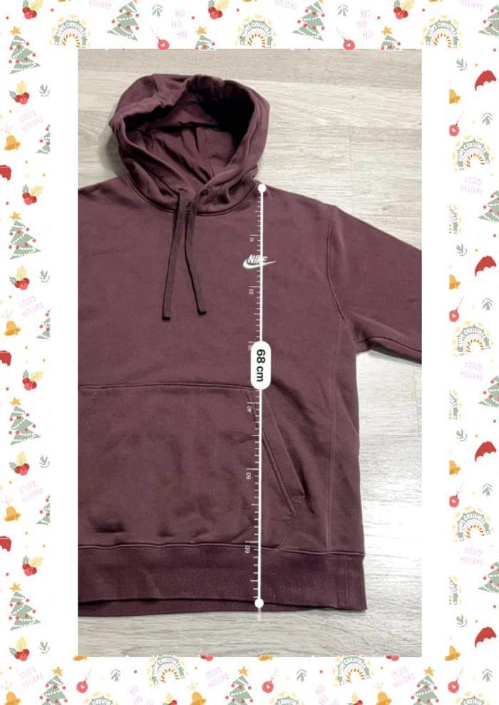 👕 Sweat à capuche Nike logo brodé Marron Taille S 👕 - photo numéro 3