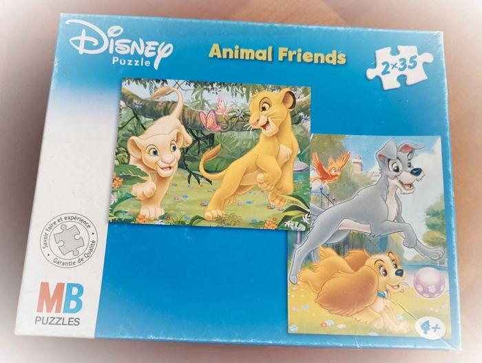 Puzzle Disney MB 35 pièces X2 Simba nala roi lion king belle clochard beauty hobo animal Friends - photo numéro 6