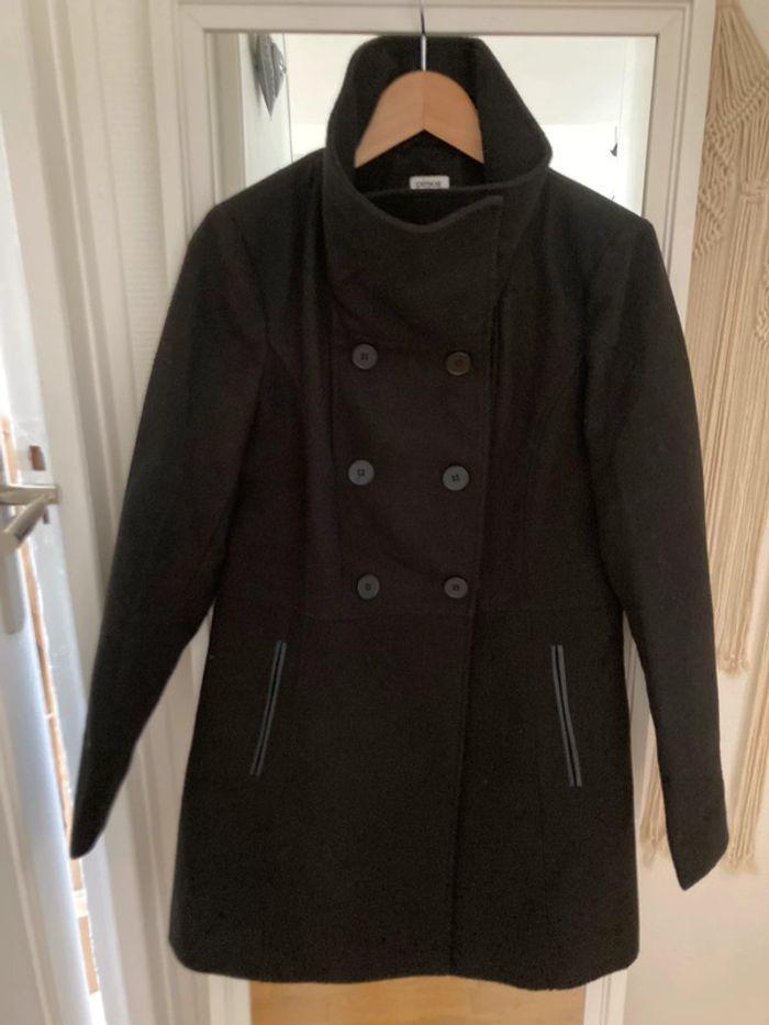 Manteau 3/4 noir T40 doublé avec poche - photo numéro 1