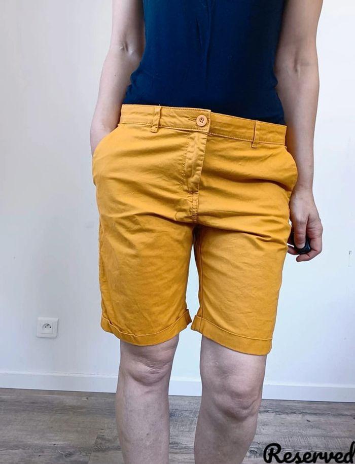 Short jaune moutarde Reserved taille 38 💖 - photo numéro 2