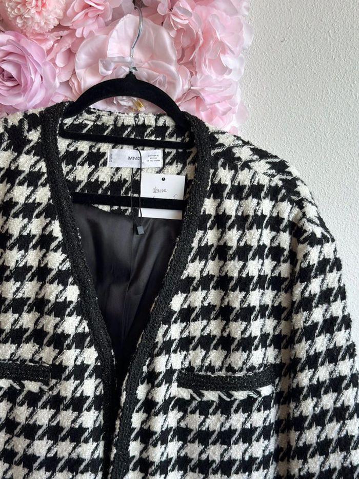 Veste Mango neuve en laine pied-de-poule, taille XL - photo numéro 2