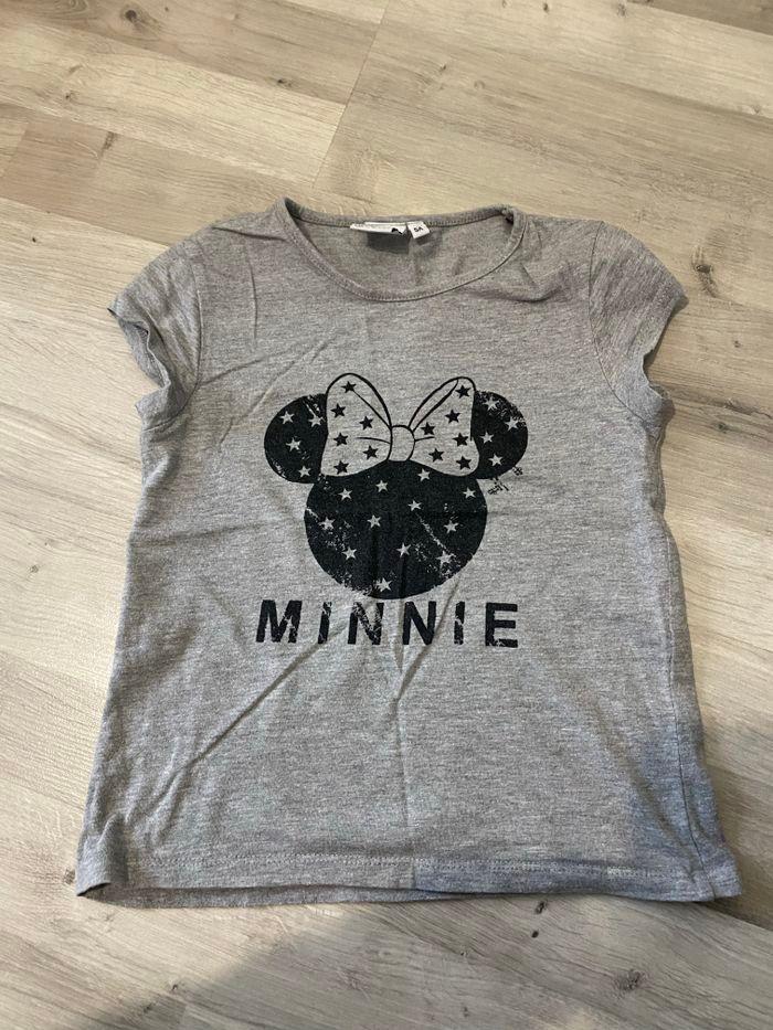 Tee-shirts minnie Disney gris 5 ans - photo numéro 1