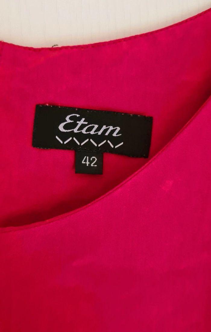 Jolie robe rouge rose cerise 🌺 Etam T 42 TBE - photo numéro 2