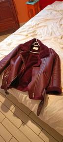 Veste aviateur rouge bordeaux