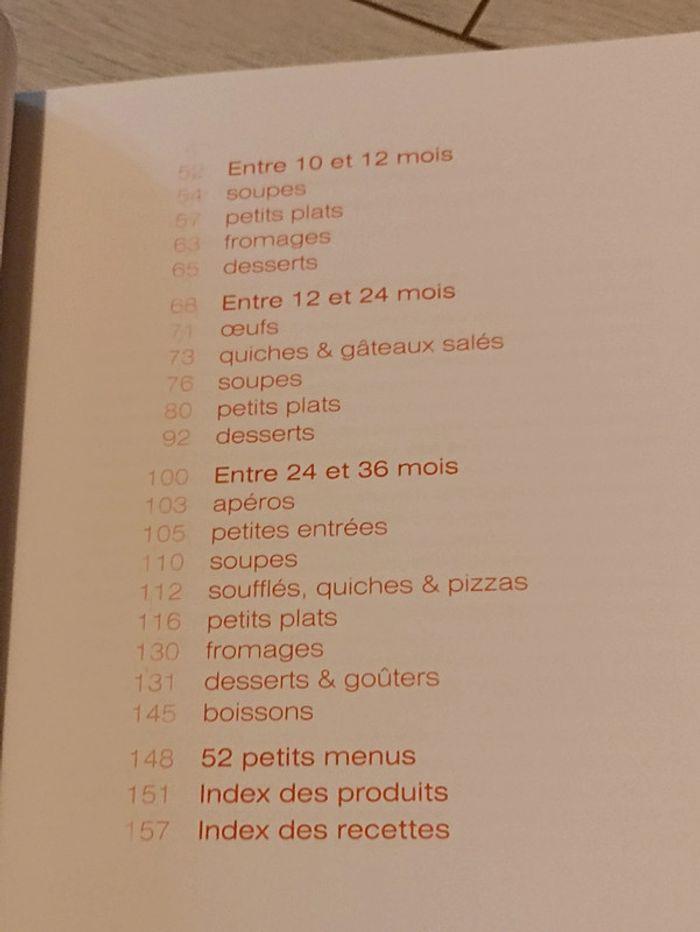 Livre de recettes mes petits plats pour bébé de 4 mois  à 3 ans - photo numéro 5