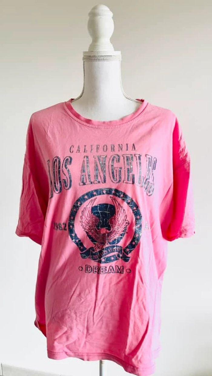 Tee shirt rose Los Angeles - photo numéro 2