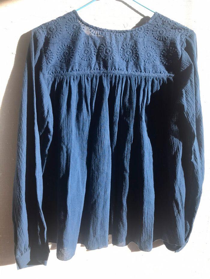 Blouse bleue indigo comptoir des cotonniers - photo numéro 2