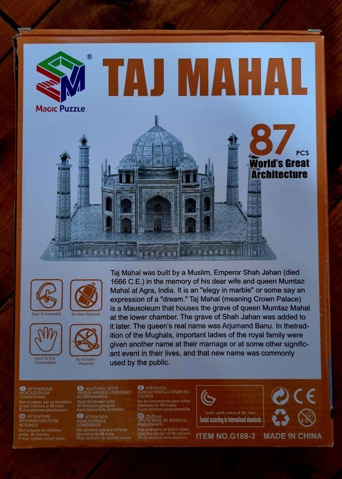 Puzzle 3d Taj Mahal - photo numéro 2