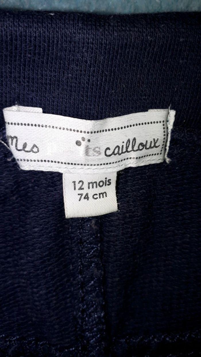 Pantalon de jogging garçon bleu Mes Petits Cailloux 12 mois - photo numéro 4