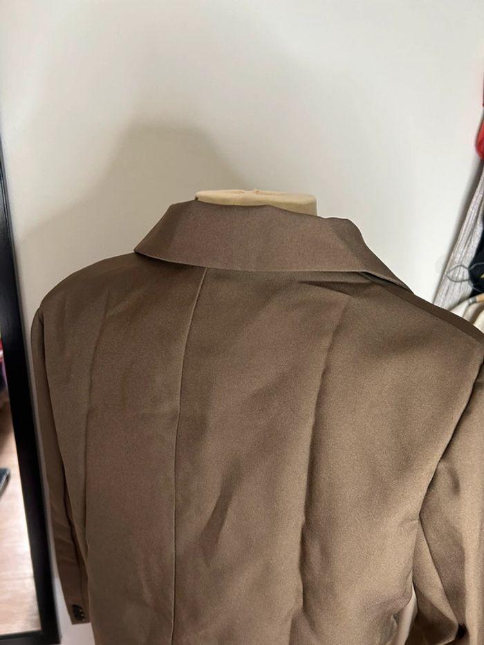 Veste blazer / trench courte marron neuve - photo numéro 6