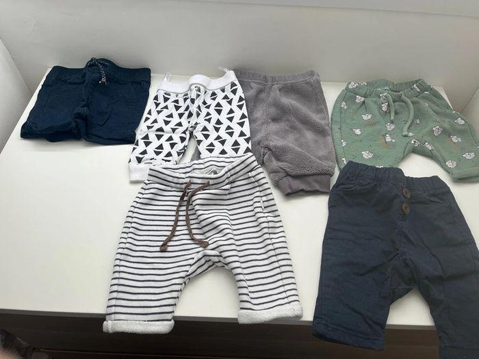 Lot legging pantalon short bébé garçon 1 mois