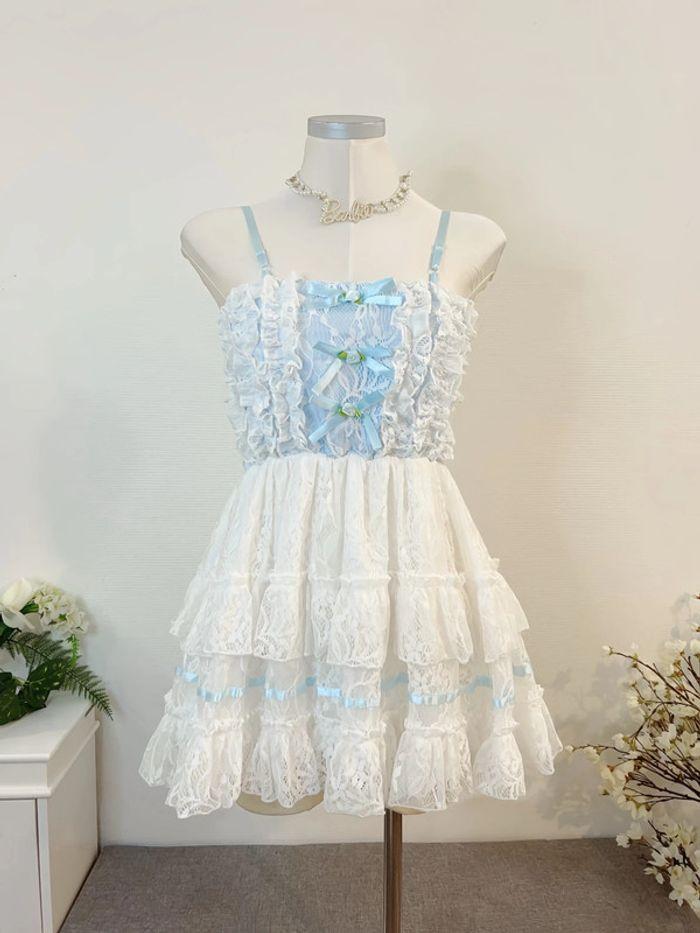 Dress Robe Blue Lolita Princess Barbie Cute Kawaii Cosplay - photo numéro 1