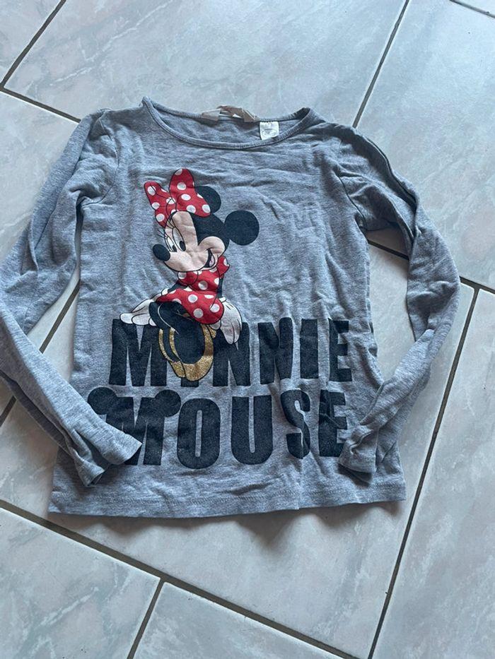 T shirt manche longue 6/8ans minnie - photo numéro 1