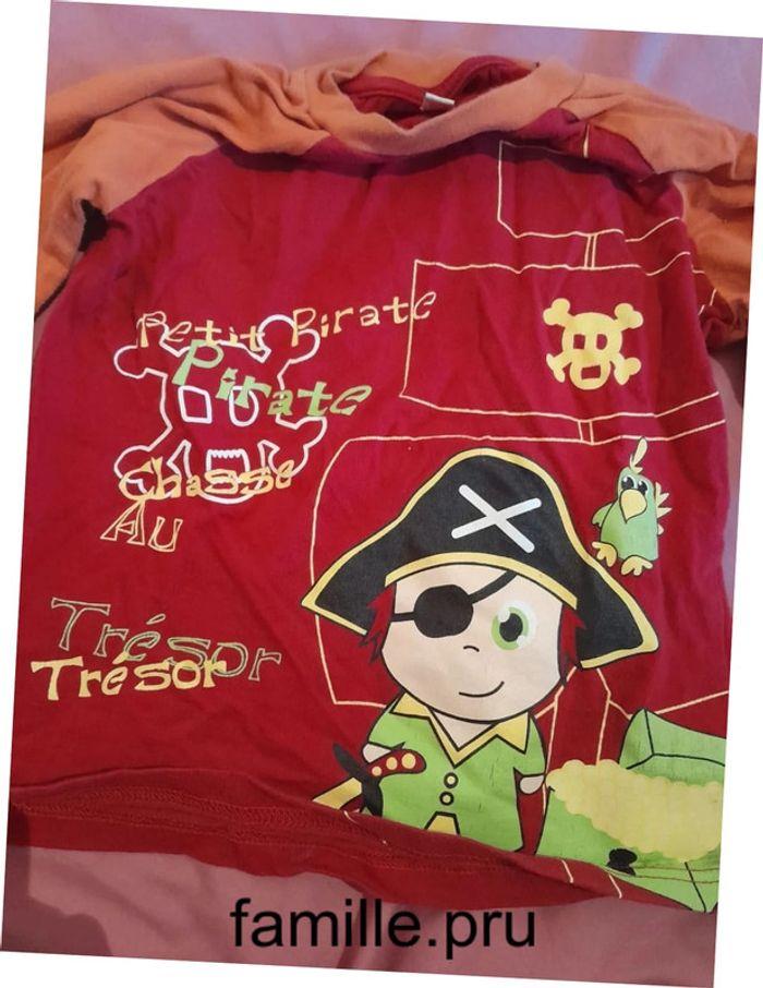 T-shirt manche longue pirate 4 ans - photo numéro 2