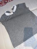 Teeshirt gris dentelle