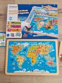 Puzzle 2 faces carte du monde