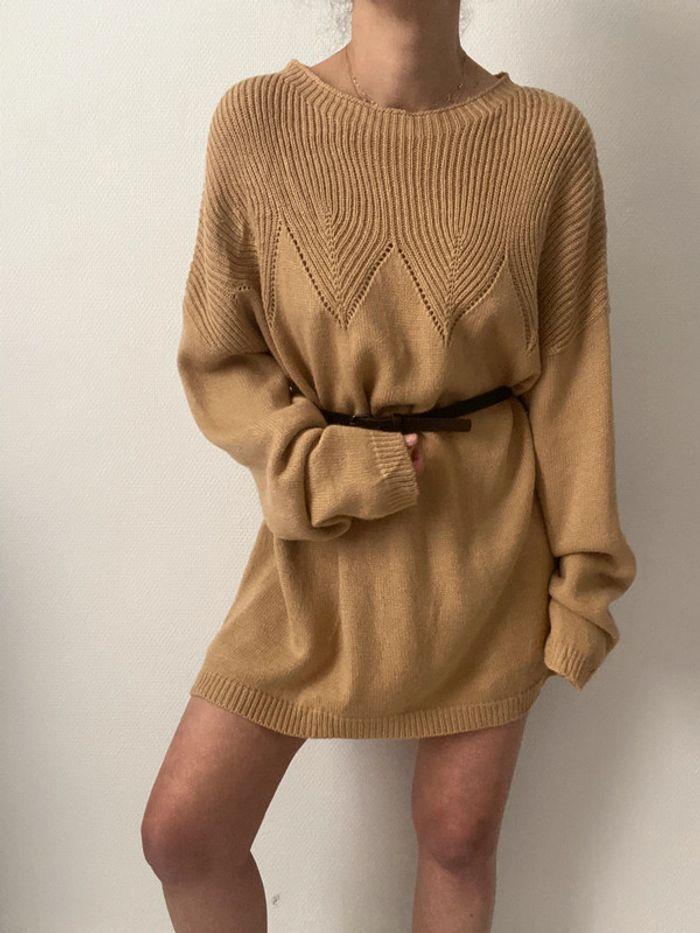 🌺 Oversized pull et/ou robe beige camel - photo numéro 13