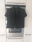 Blazer noir manches courtes