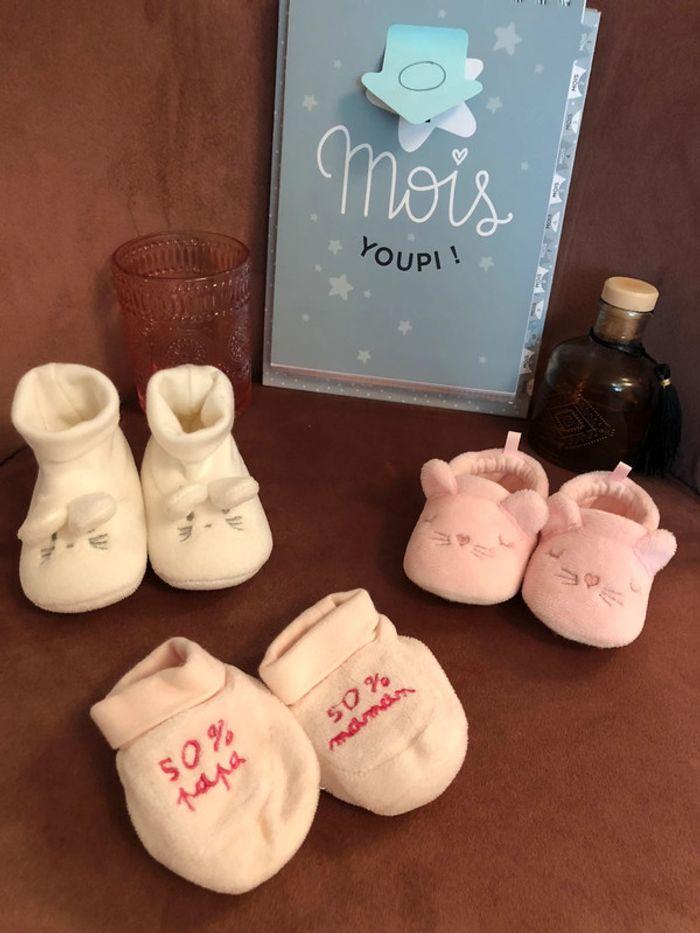 Lot chaussons bébé filles